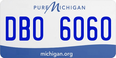 MI license plate DBO6060