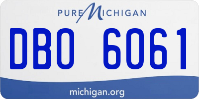 MI license plate DBO6061