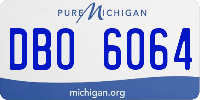 MI license plate DBO6064