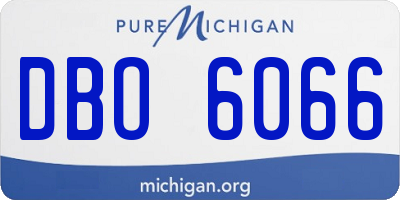 MI license plate DBO6066