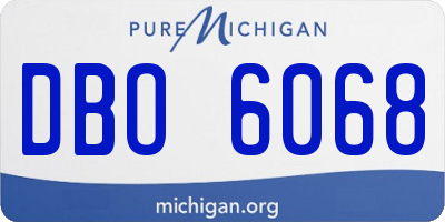 MI license plate DBO6068