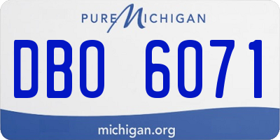 MI license plate DBO6071