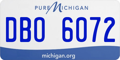 MI license plate DBO6072