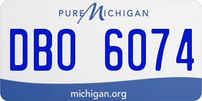 MI license plate DBO6074