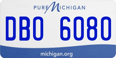 MI license plate DBO6080