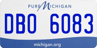 MI license plate DBO6083