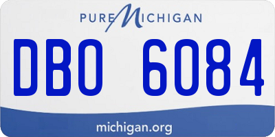 MI license plate DBO6084