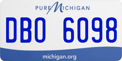 MI license plate DBO6098