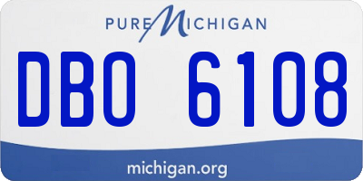 MI license plate DBO6108