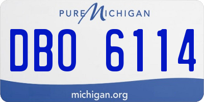 MI license plate DBO6114