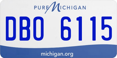 MI license plate DBO6115