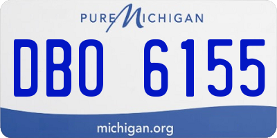 MI license plate DBO6155