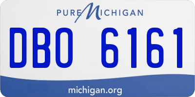 MI license plate DBO6161