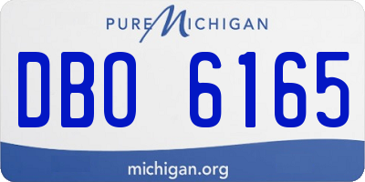 MI license plate DBO6165