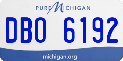 MI license plate DBO6192