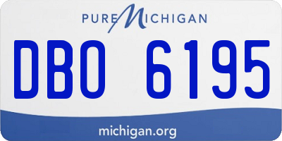 MI license plate DBO6195