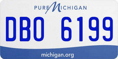 MI license plate DBO6199