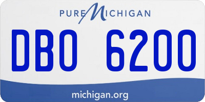 MI license plate DBO6200