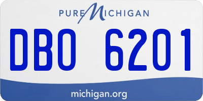 MI license plate DBO6201