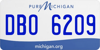 MI license plate DBO6209