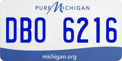 MI license plate DBO6216