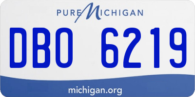 MI license plate DBO6219