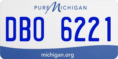 MI license plate DBO6221