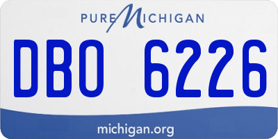MI license plate DBO6226