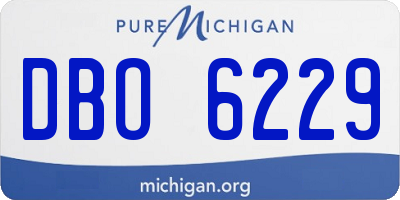 MI license plate DBO6229