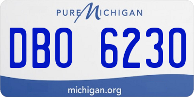 MI license plate DBO6230