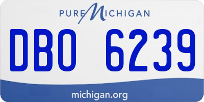 MI license plate DBO6239