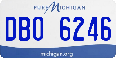 MI license plate DBO6246