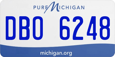 MI license plate DBO6248