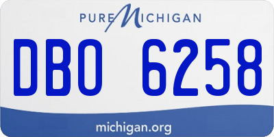 MI license plate DBO6258