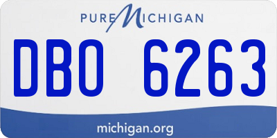 MI license plate DBO6263