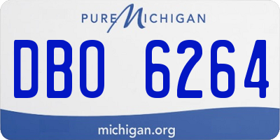 MI license plate DBO6264