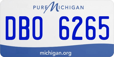 MI license plate DBO6265