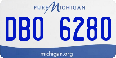 MI license plate DBO6280