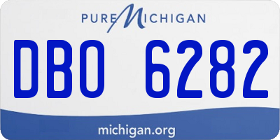 MI license plate DBO6282