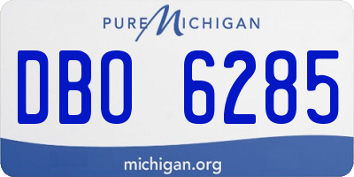 MI license plate DBO6285