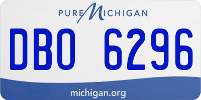MI license plate DBO6296