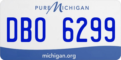 MI license plate DBO6299