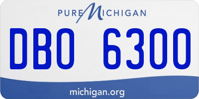 MI license plate DBO6300