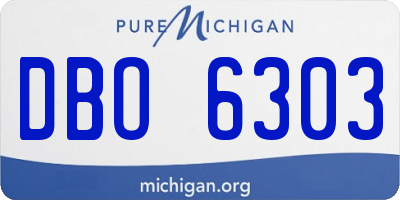 MI license plate DBO6303