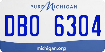 MI license plate DBO6304