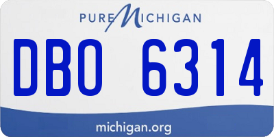 MI license plate DBO6314