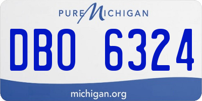 MI license plate DBO6324