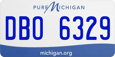 MI license plate DBO6329