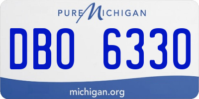 MI license plate DBO6330