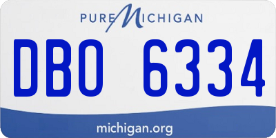 MI license plate DBO6334